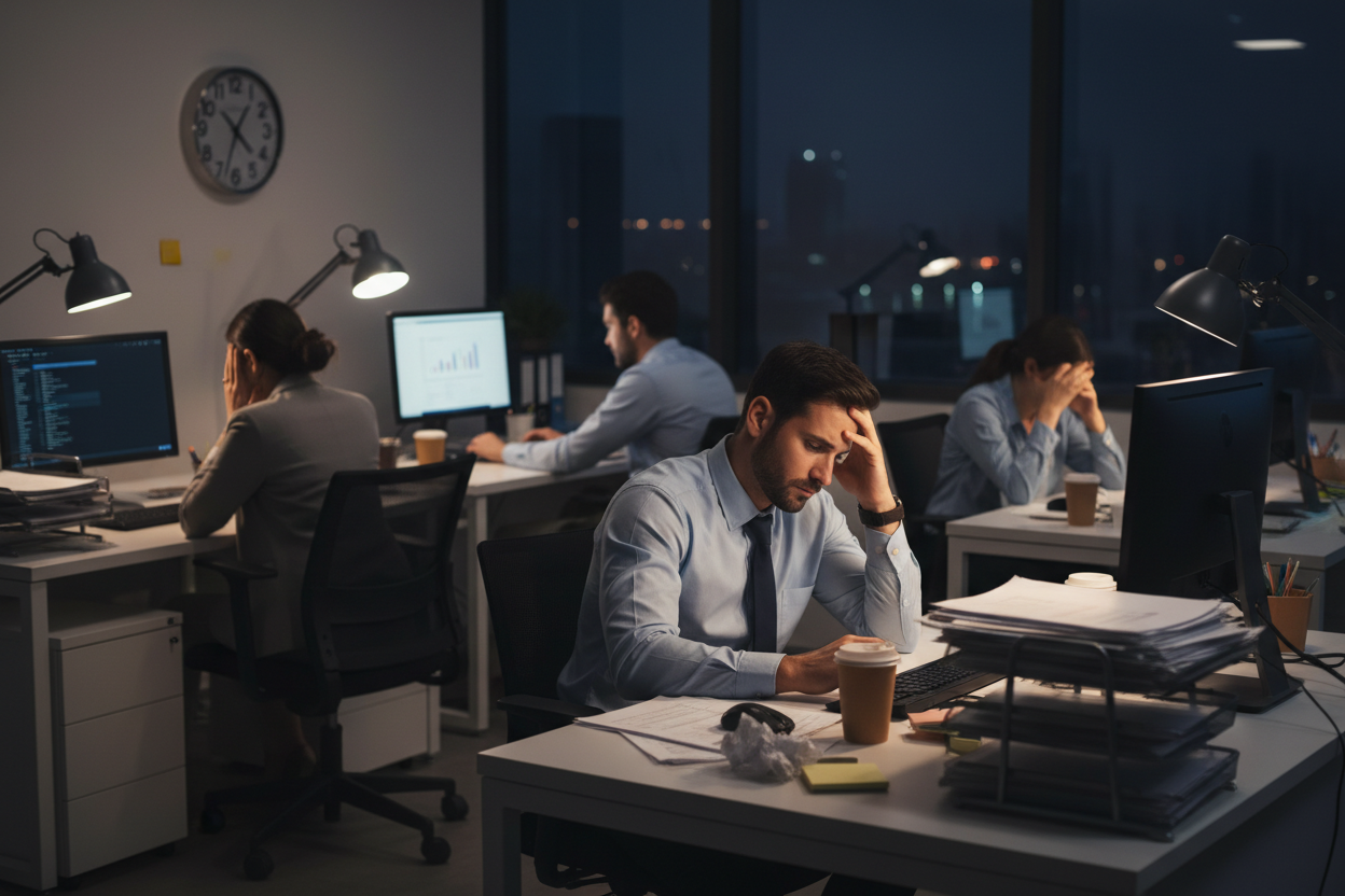 Tu equipo se queda tarde cada semana: el problema ya empezó